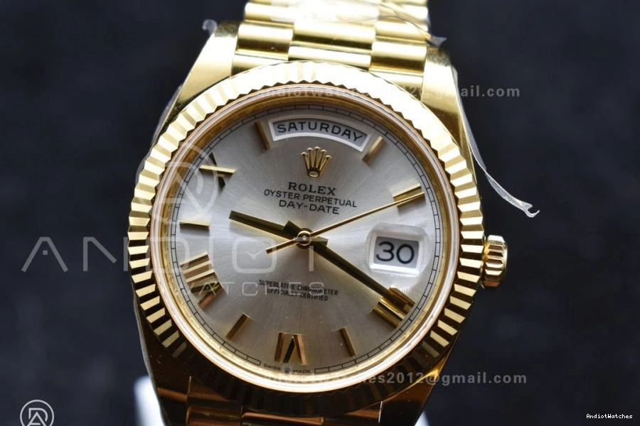 664 228238 Bracelet Dial VR3255 Edition (Gain ZeroBulk President 1:1 Date YG Best Silver ARF On Day Weight) Roman 40 0320